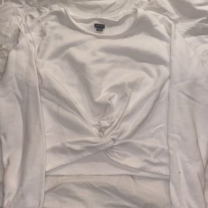 White cropped sweater